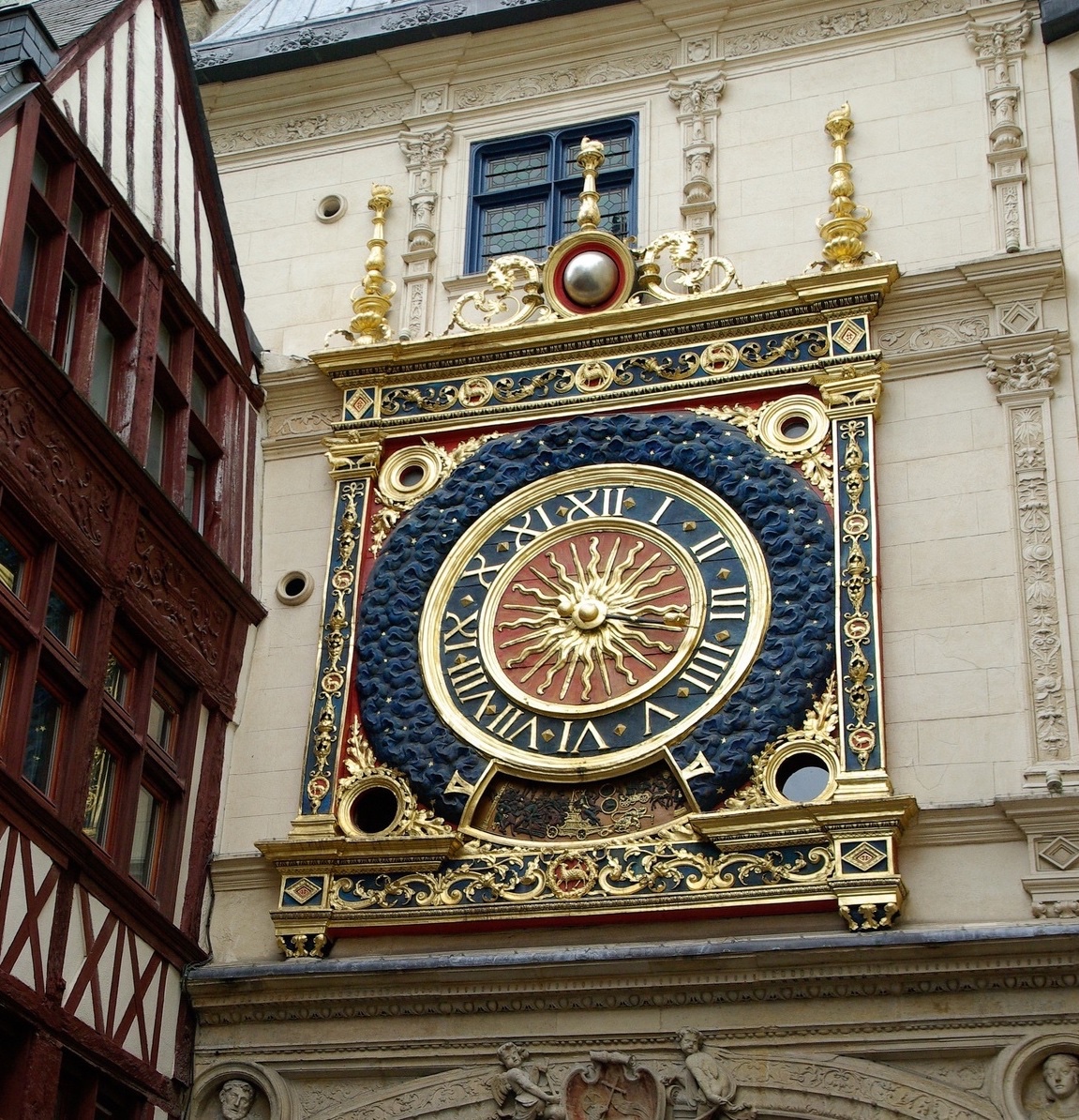 Rouen, Normandy, Dial, Clock