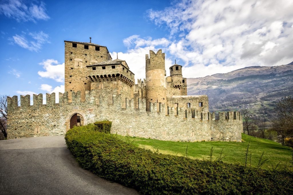  Fenis Castle in Aosta Valley, Italy 